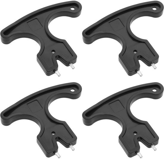 Strumento per rimuovere le punte di gomma da golf - Rimosso velocemente - 4 punte nere - Grip ergonomico - Acciaio inossidabile - Leggero - Chiave per punte di gomma
