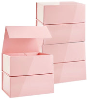 Set di 6 scatole regalo con coperchio - Scatole magnetiche - Scatole rettangolari in cartone rigido - Dimensioni 9,5 x 7 x 4 pollici - Scatole per regali