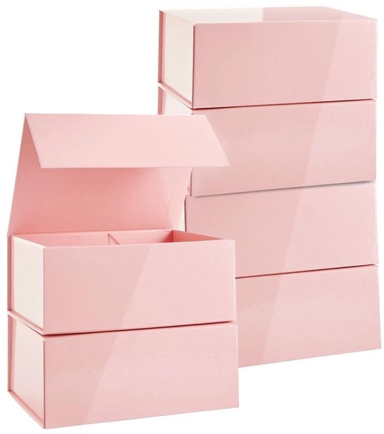 Set di 6 scatole regalo con coperchio - Scatole magnetiche - Scatole rettangolari in cartone rigido - Dimensioni 9,5 x 7 x 4 pollici - Scatole per regali