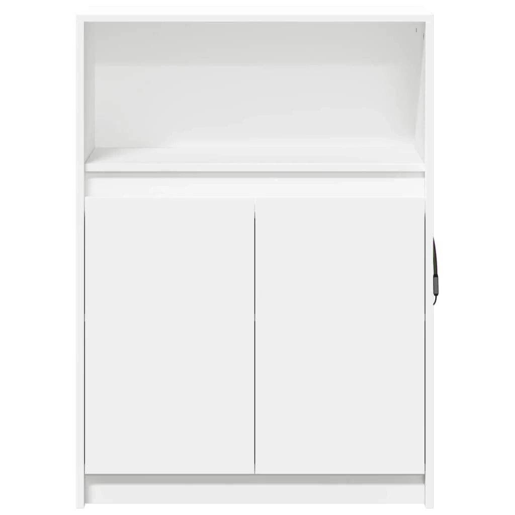 Buffet credenza cassettiera armadio mobile contenitore organizer per cucina soggiorno salotto con illuminazione a LED 72 x 34 x 100 cm legno ingegnerizzato bianco 02_0029773