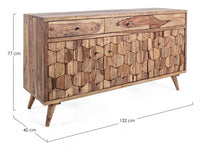 Credenza 3 Ante 3 Cassetti 132x40x77h cm Kant