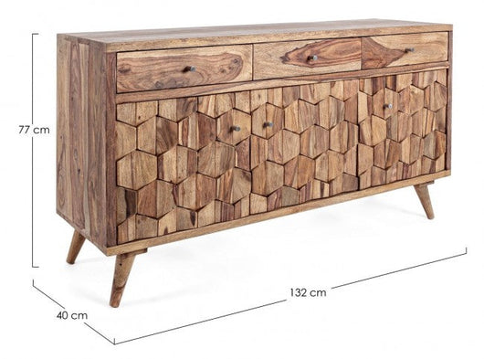 Credenza 3 Ante 3 Cassetti 132x40x77h cm Kant