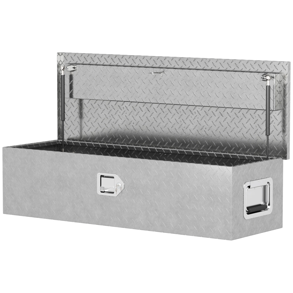 Scatola di stoccaggio in alluminio per rimorchio ¨C zephmum ¨C 99x33x25,5 cm argento