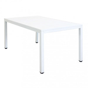 Tavolo Milo 150x90x74 h cm in Alluminio Bianco