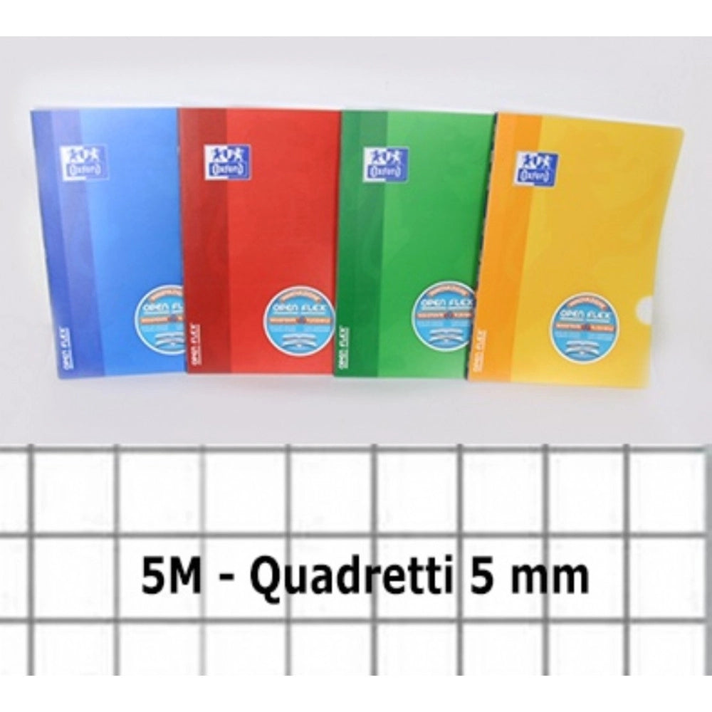 Trade Shop - 20 Pezzi Quadernoni Quadernone Quadretti 5mm 5m Scuola Quaderni Quaderno A4 -
