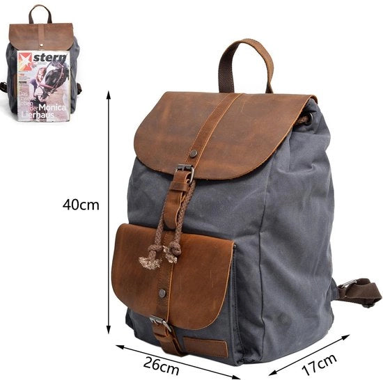 Borsa da viaggio in tela di canapa impermeabile per uomo e donna