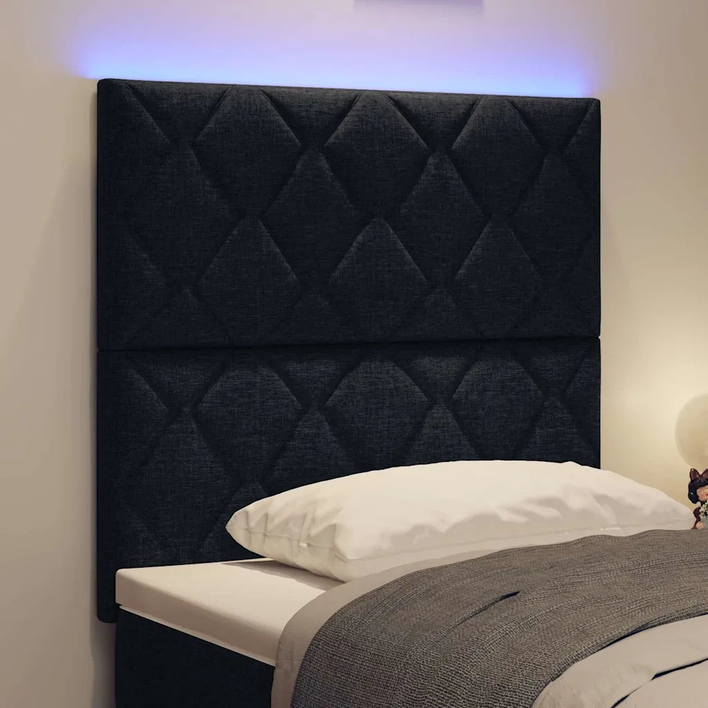 Testiera LED Nero 90 cm Tessuto 3338490