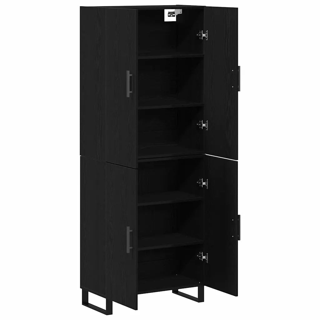 Credenza 2 pcs Rovere nero 69,5 x 34 x 180 cm 3333104