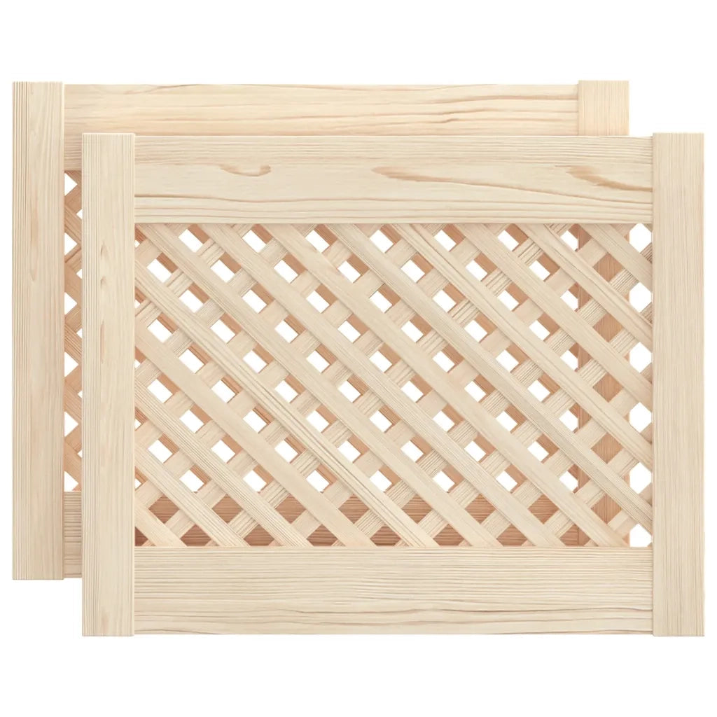 Ante con Design a Reticolo 2 pz 49,5x39,5 cm in Legno di Pino 372788