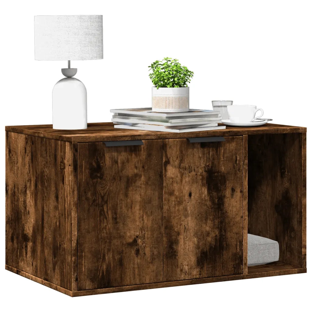 vidaXL Recinto Lettiera Gatti Rovere Fumo 80x50x45 cm in Truciolato