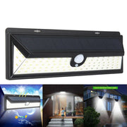 Trade Shop - Faro 190 Led Con Pannello Solare E Sensore Di Movimento Faretto Crepuscolare 30w -