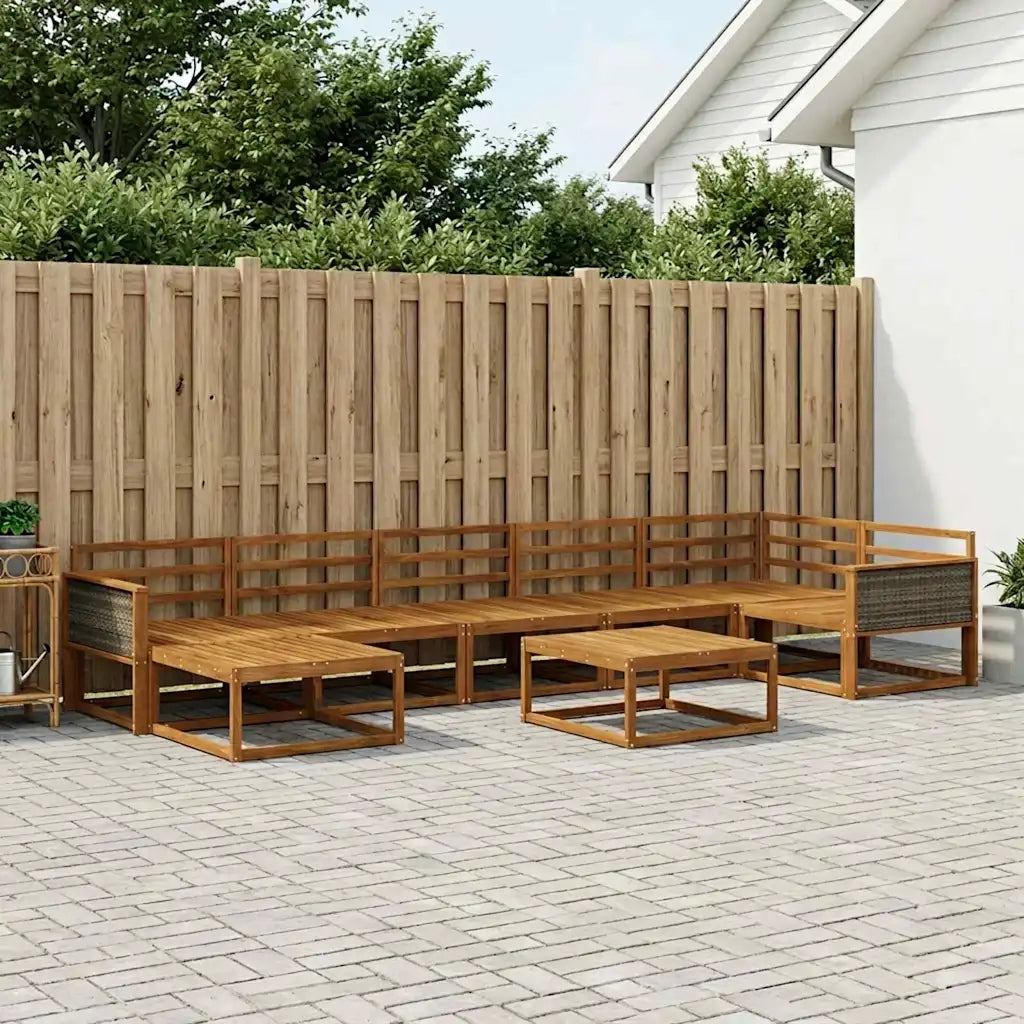 Set di divani da esterno 8 pcs Naturale