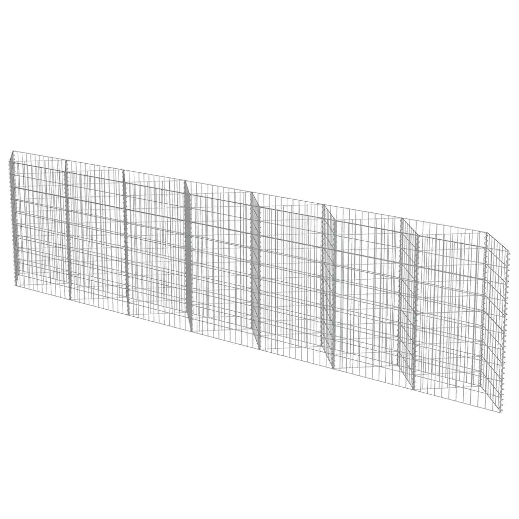 Gabbione in Acciaio Zincato 450x30x100 cm 143571