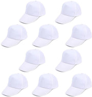 Cappello da Baseball 10 pezzi - Bianco - Pettinature DIY - Grappola - Copertura per la Testa - Set Creativo per Bambini - Attività per Ragazzi