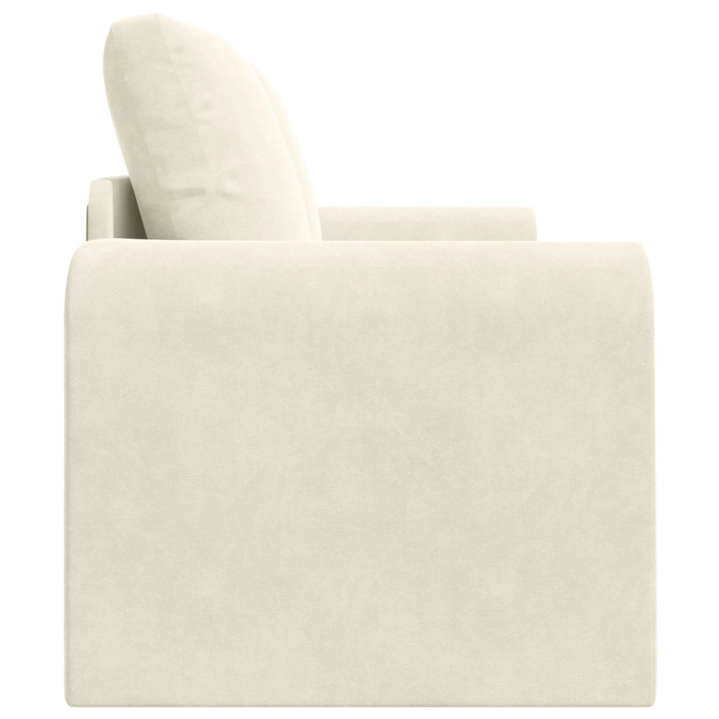 Divano letto | Sof¨¤ letto | Letto singolo Crema 148 x 71 x 83 cm Velluto
