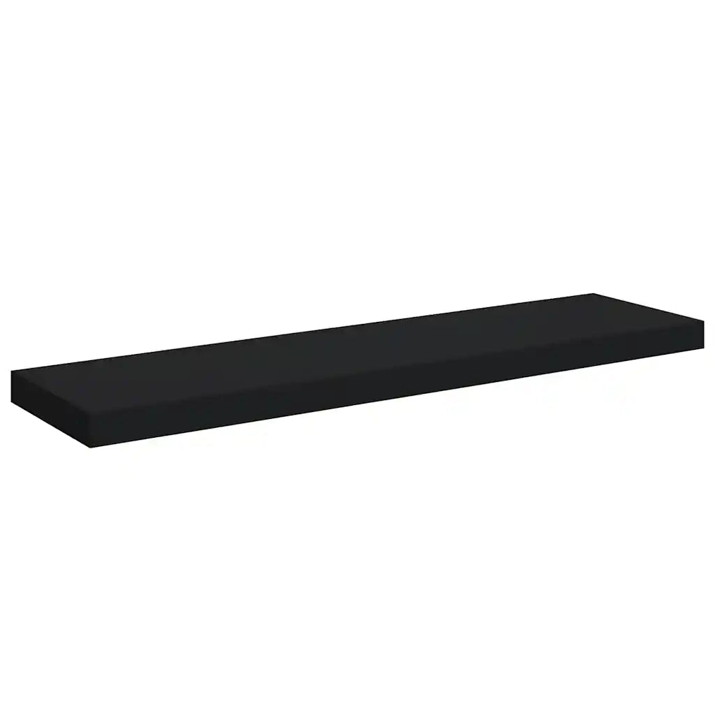 2 pz Scaffali a Parete | Ripiano a parete | Mensole a Parete Neri 90x23,5x3,8 cm in MDF