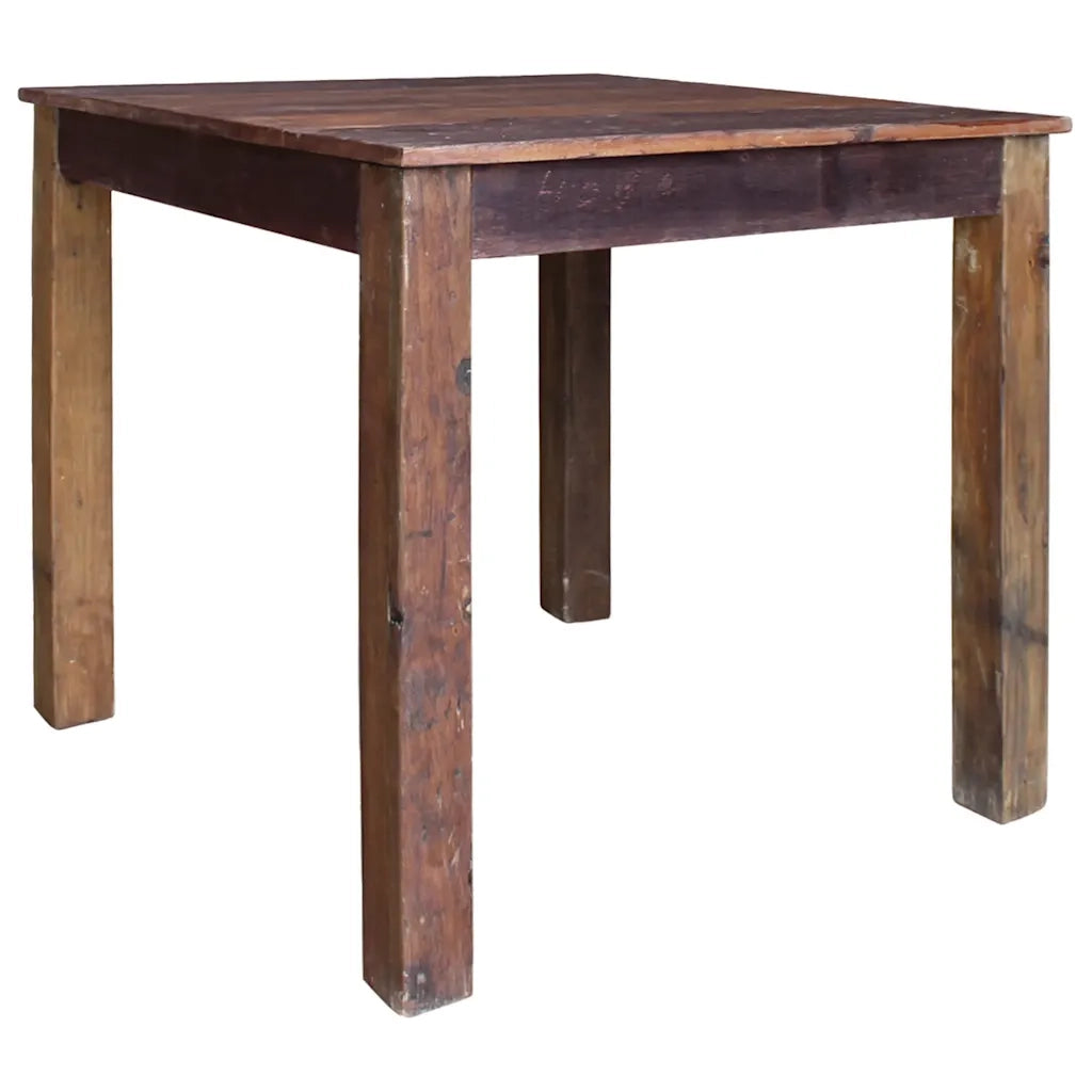 Tavolo da Pranzo in Legno Massello di Recupero Misto 82x80x76cm 244495