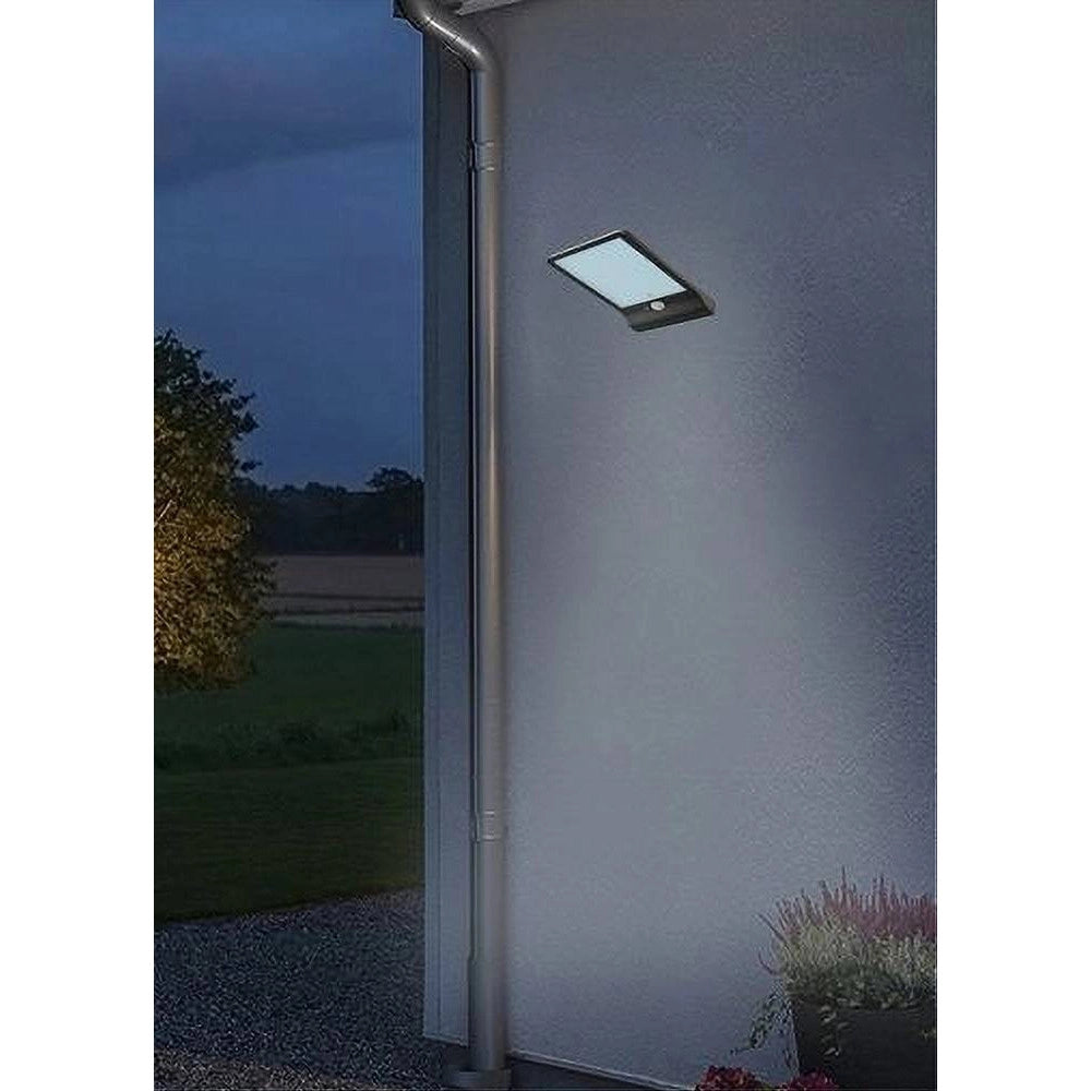 Trade Shop - Faretto Led 10 W Con Pannello Solare Sensore Movimento Faro Telecomando So-e10w -
