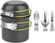 Set da Campeggio - 2 Pannelli in Alluminio, Set di Cucina da Viaggio, Borsa da Trasporto - Ideale per Campeggi, Picnic e Attività Outdoor