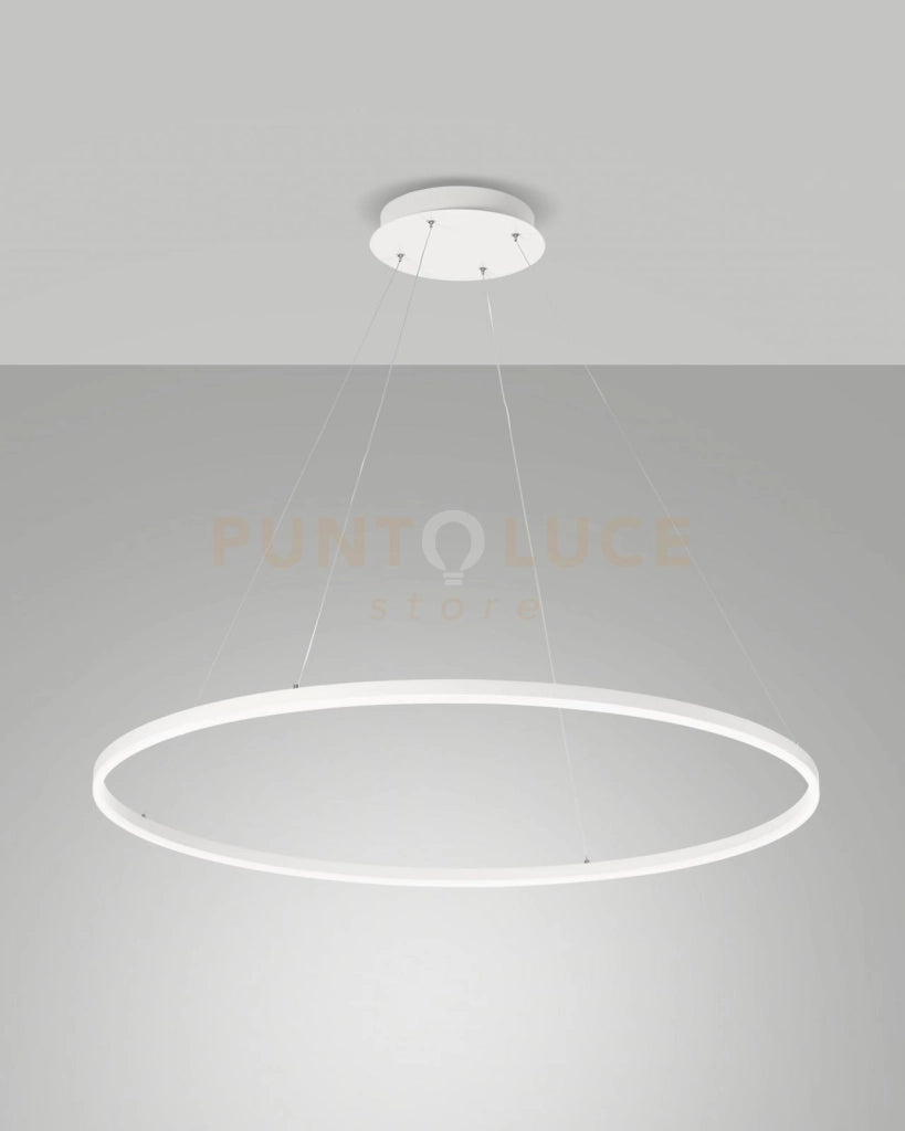 LEO SOSPENSIONE BIANCA A LED 60W 3000K 6300LM D.100CM ON/OFF
