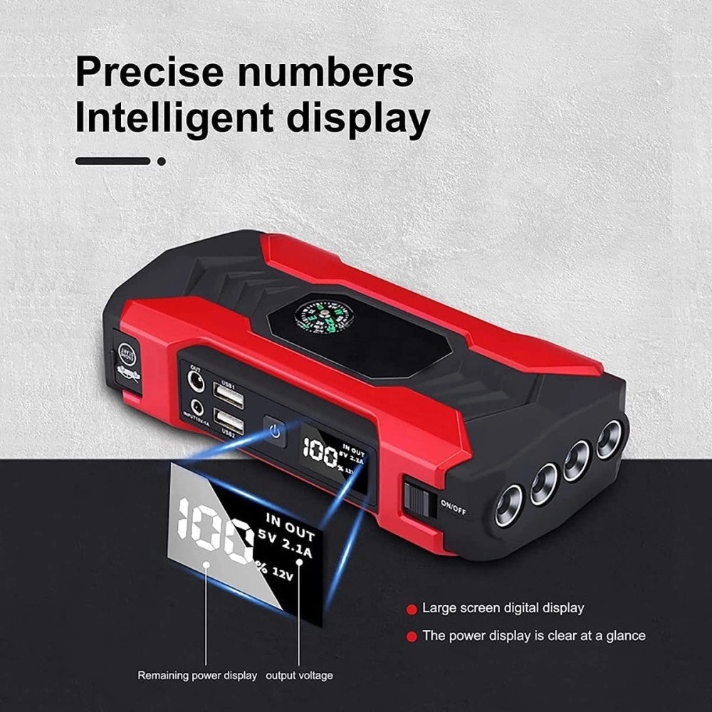 Trade Shop - Avviamento Per Auto Multifunzionale Jump Batteria Esterna Torcia 15000ma Q-d1030 -