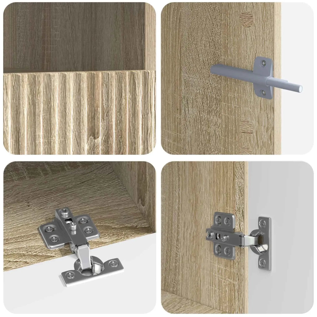 Mobile TV LED a 5 pezzi Rovere Sonoma Legno ingegnerizzato 3416597