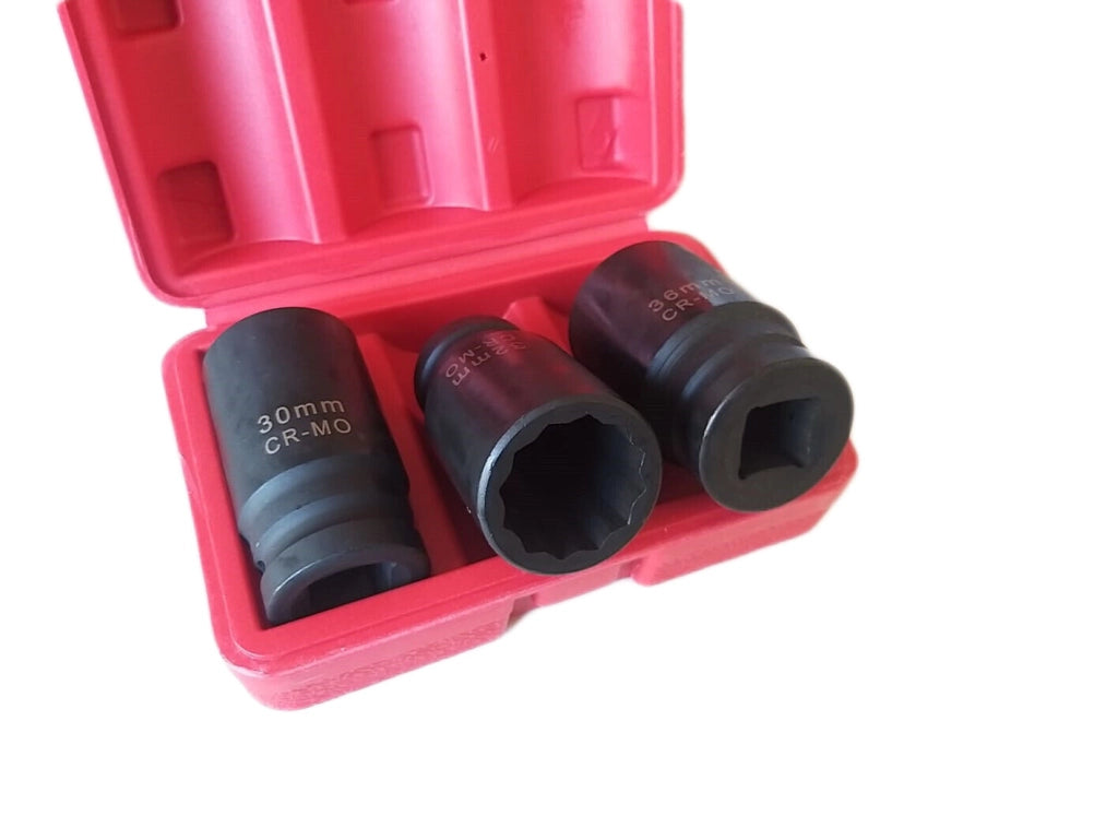 BUSSOLE BOCCOLE PER PISTOLA AVVITATORE PNEUMATICO SET 3 PZ 3/4" DA 30 A 36MM