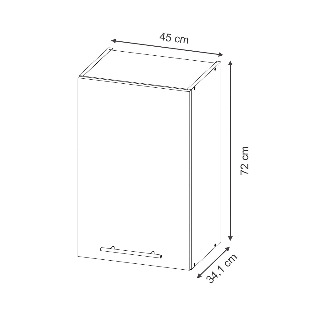 Vicco Pensile da cucina Grigio scuro 45 cm