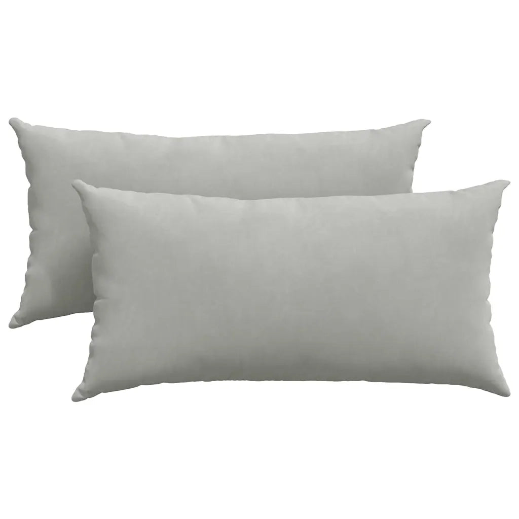 Cuscini da Divano 2 pz | Cuscini per sedie Grigio chiaro 80 x 40 cm Tessuto