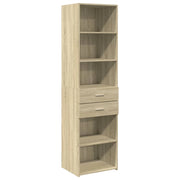 Buffet credenza cassettiera armadio mobile contenitore organizer cucina soggiorno salotto rovere Sonoma alto 50 x 42,5 x 185 cm legno ingegnerizzato marrone 02_0034072