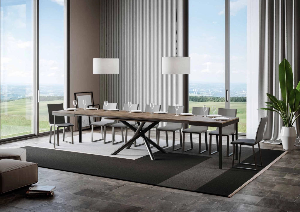 Tavolo Allungabile 120-380x90x77 cm Famas Evolution Noce