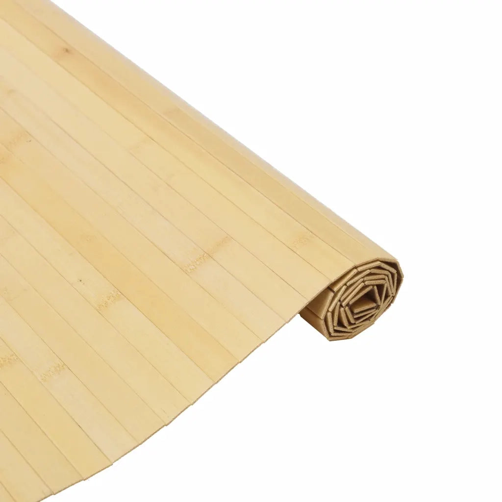 Tappeto Rettangolare Natura Chiaro 80x200 cm in Bambù 376777