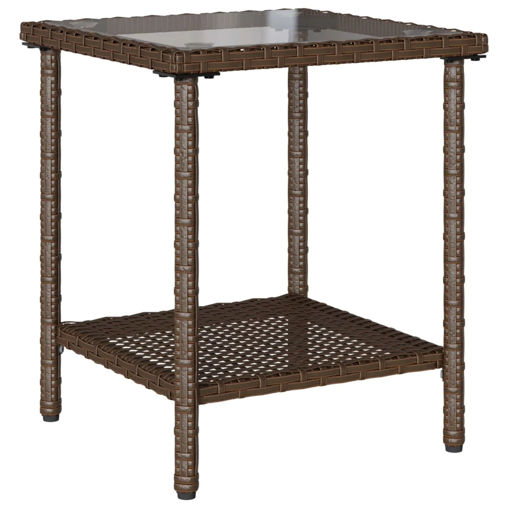 Set di divani da esterno 2 pcs Marrone e Rosso polyrattan