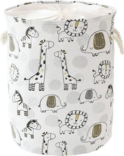Cestino per bambini pieghevole - Grande contenitore pieghevole con chiusura a cerniera - 58 litri - Rond con tema giraffa