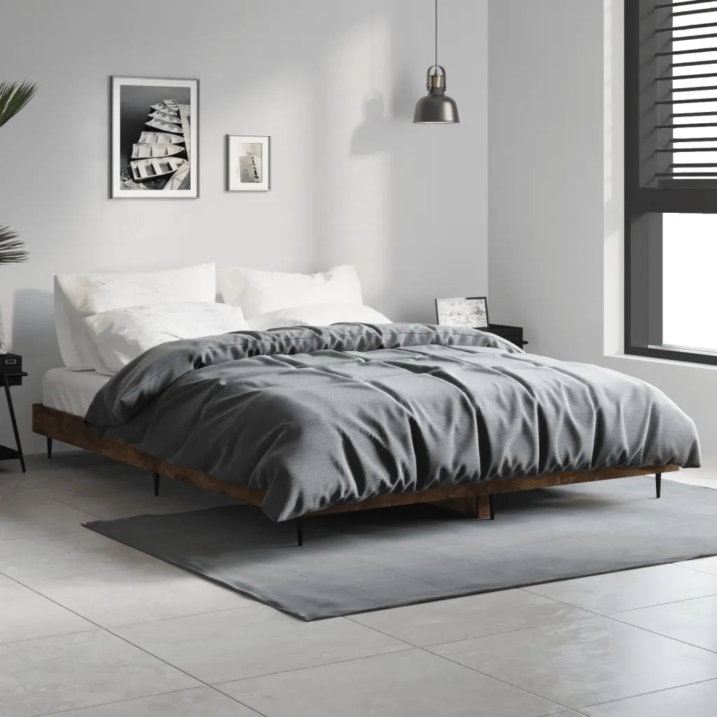 Giroletto senza Materasso Rovere Fumo 140x190 cm in Truciolato 832282