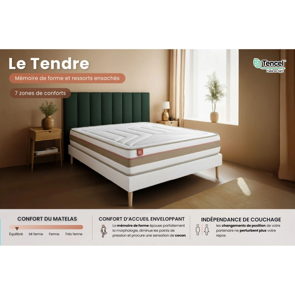 Set materasso e base 140x200 cm - Le Tendre