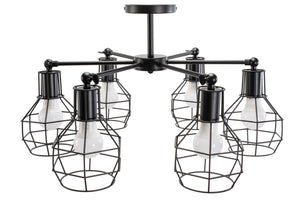 Lampada Da Soffitto Pensile Metallico Loft APP735-6C