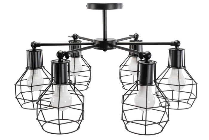 Lampada Da Soffitto Pensile Metallico Loft APP735-6C