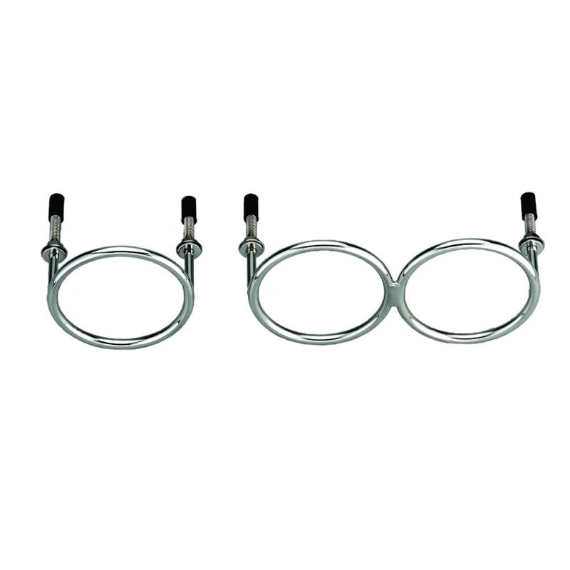 PORTABICCHIERE INOX A DUE ANELLI
