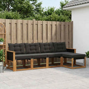 Set di divani da esterno 5 pz Naturale e Nero 3381880