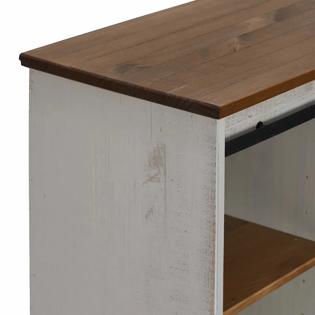 Credenza HALDEN con Anta Scorrevole 80x40x80 cm Legno Massello 4018422