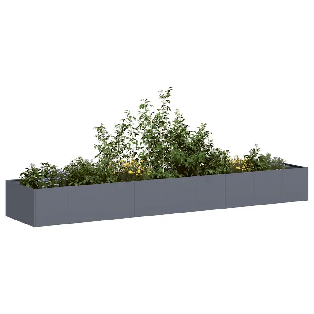 Fioriera Antracite 360x80x40 cm in Acciaio 860768