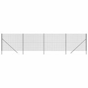 Recinzione da Giardino | Recinzione Metallica Antracite 1,4x10 m in Acciaio Zincato