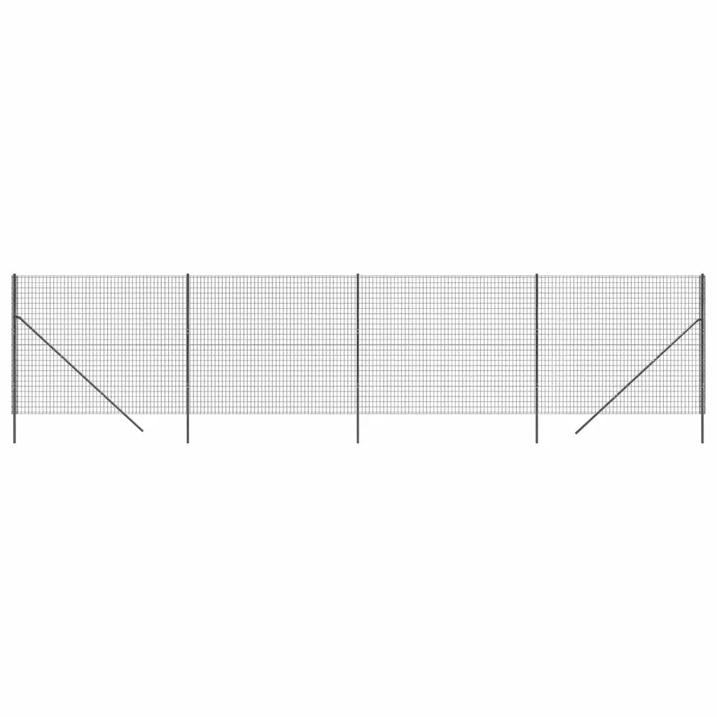 Recinzione da Giardino | Recinzione Metallica Antracite 1,4x10 m in Acciaio Zincato