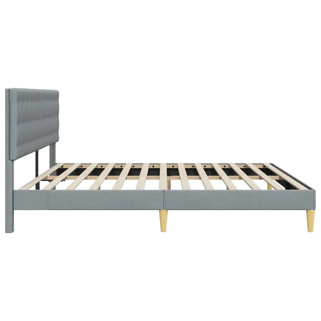 Struttura del letto Grigio Chiaro 200 x 200 cm Tessuto 42027815