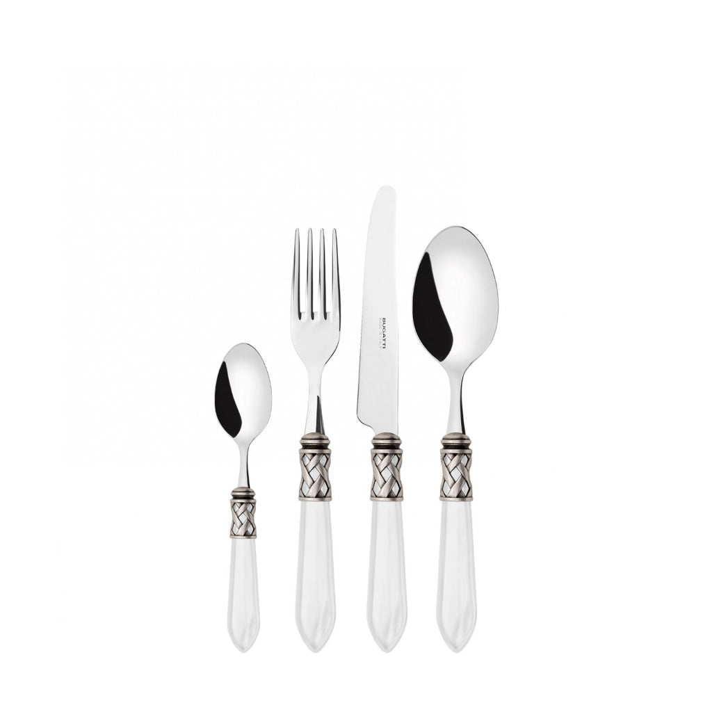 ALADDIN Ghiera Argento Anticato, Posate Set 24pz, Scatola