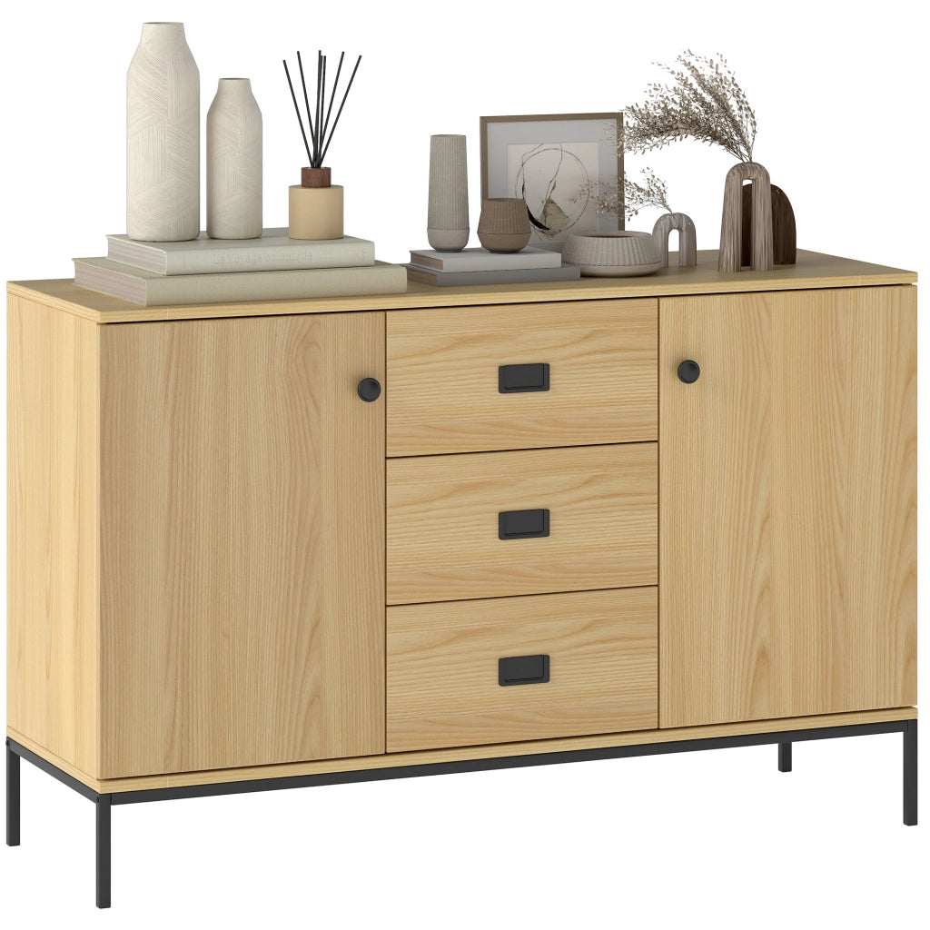 Cassettiera con ante e ripiani ¨C zephmum ¨C 120x39,5x77 cm