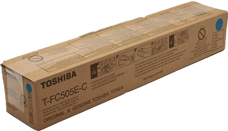 ORIGINAL Toshiba toner ciano T-FC505EC 6AJ00000135 ~33600 Seiten