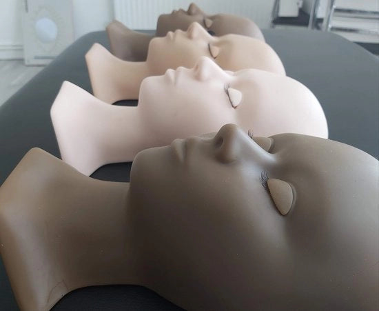Testa di Prova di Alta Qualità in Silicone - Manichino per Trucco - Testa di Allenamento - Estensione Ciglia - Allenamento Cosmetico - Facile da Pulire - Testa di Manichino