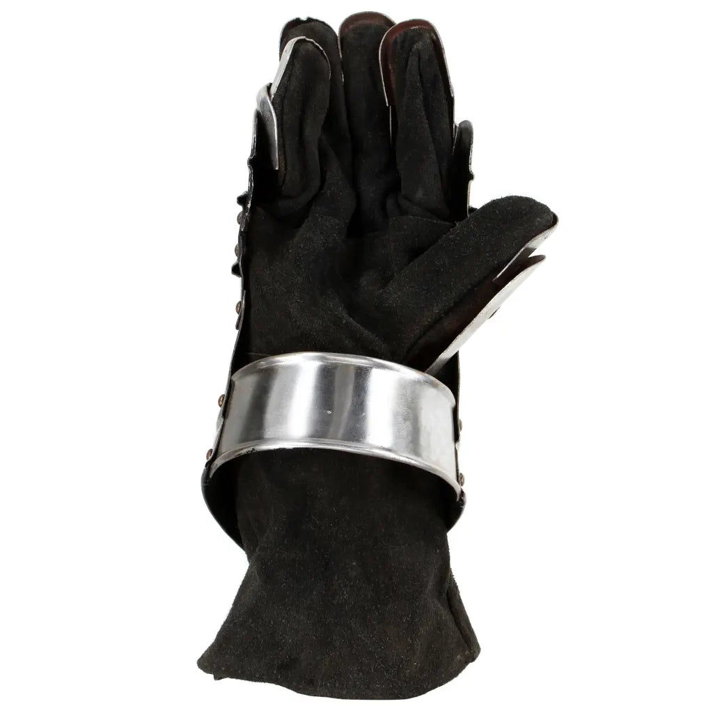 Guanti da Cavaliere Medievale Replica LARP in Argento Acciaio CFW8151943